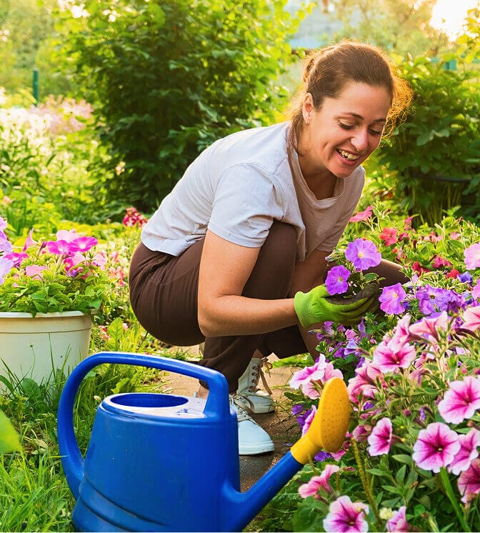 woman gardening